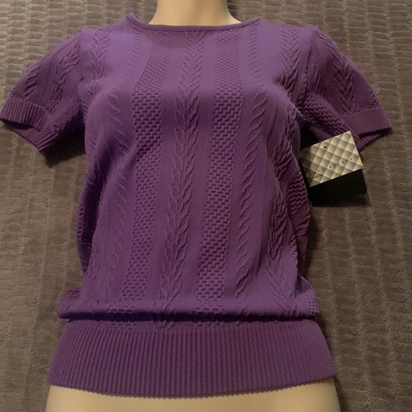 Soho Apparel Sweaters - Soho crew neck ~ NWT ~ purple textured sweater